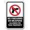 Signmission Safety Sign, 12 in Height, Aluminum, Security - No Fire Wep A-1218 Security  - No Fire Wep - alternate 1